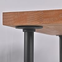 Vista 7 de Diwhy Mesa de comedor de tubería de diseño industrial DIY, mesa de comedor informal para bar, mesa para computadora portátil, estudio moderno, mesa