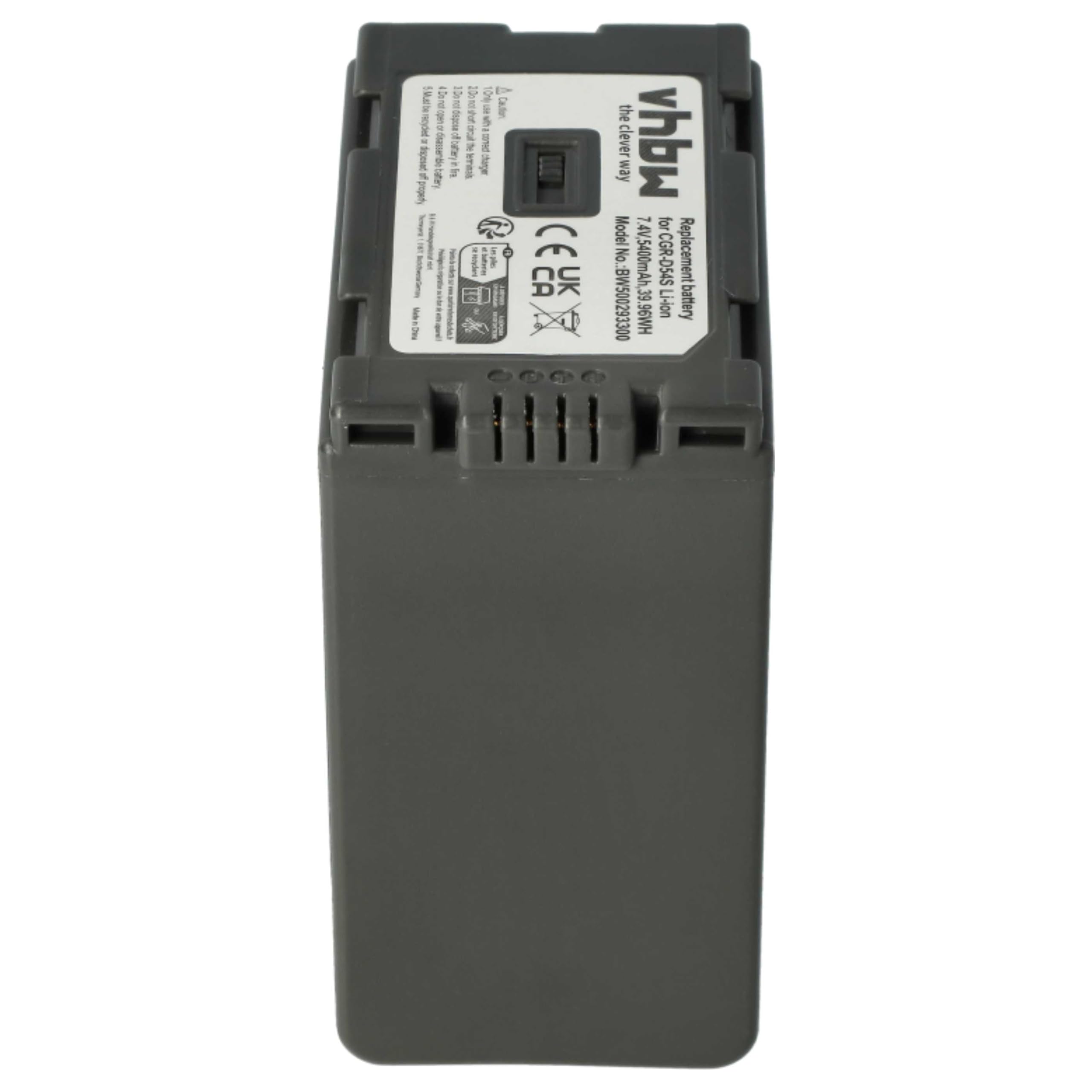 vhbw 2X Akku Ersatz für Panasonic CGA-D54S