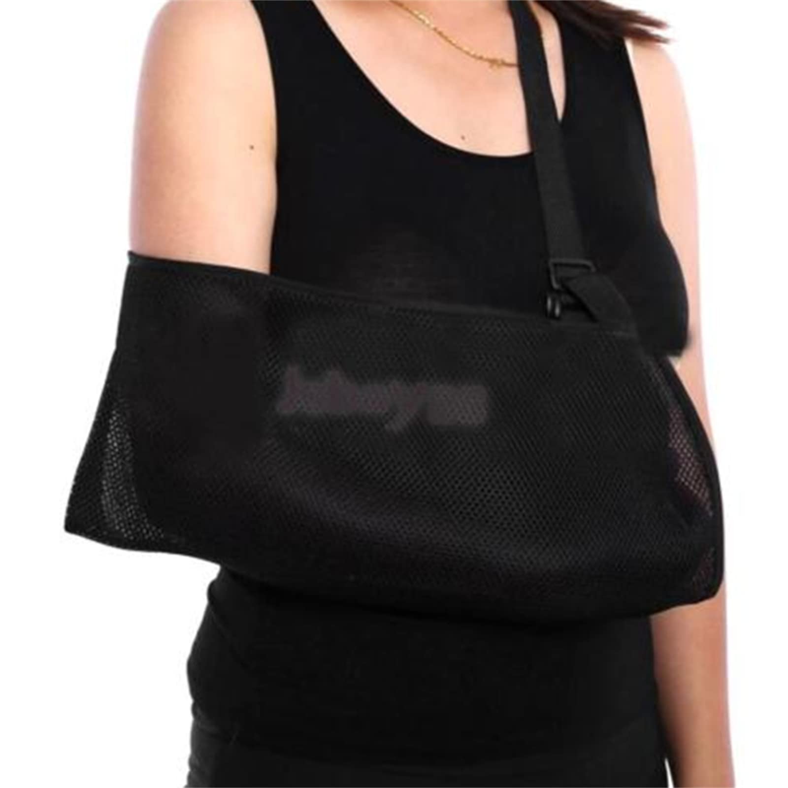 Eslinga de malla para el hombro, ajustable, ligera, cómoda, para el hombro, para inmovilizar el brazo, transpirable, estabilizador del hombro derecho izquierdo, soporte para brazo lesionado,