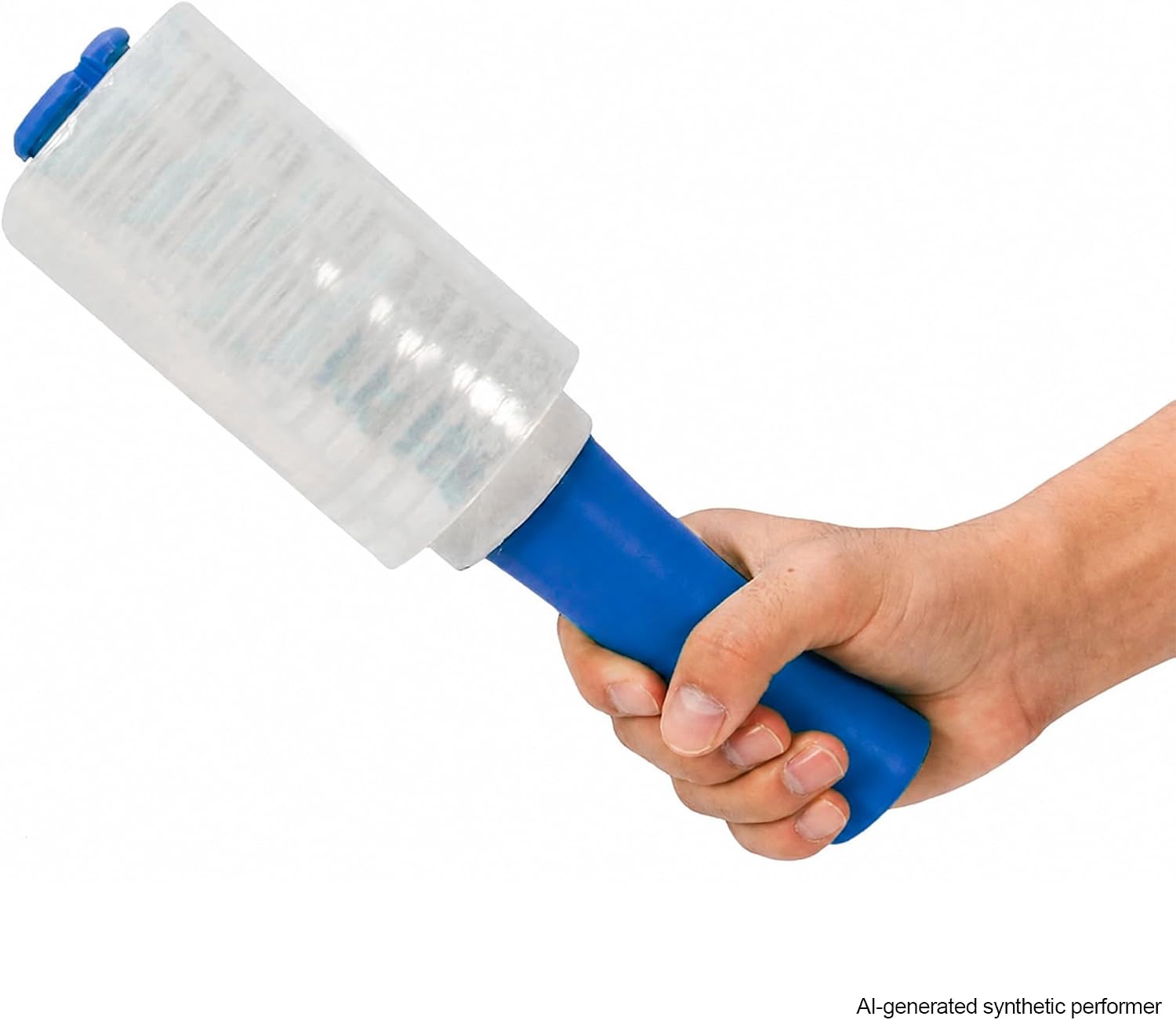 Mini Stretch Wrap Film with Handle, 80 Gauge 4.7 in x 328 ft Clear