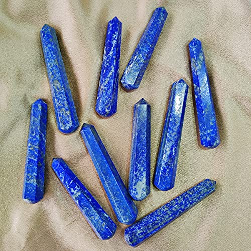 Image of Lapis Crystal Wand for Reiki Healing 50-100 Gm | Natural Crystals Stone Wand for Vastu Meditation Massager Tool