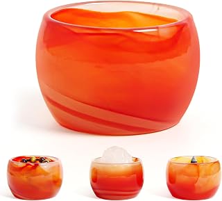 1PC Carnelian Agate Bowl - 2.6″ Agate Crystal Bowl | Smudge Bowl for Meditation, Home Decor, Reiki, Healing Crystals, Witchcraft