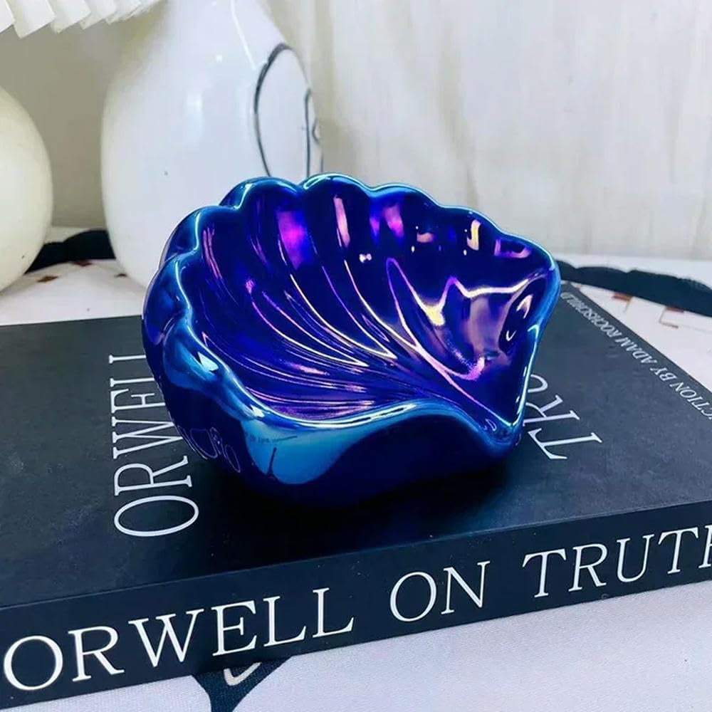 Fenhaodian Creative Shell Ceramic Soap Dish Portable Soap Box Home Bathroom Accessories Desk Organizer Drain Rack Dishes Drainer