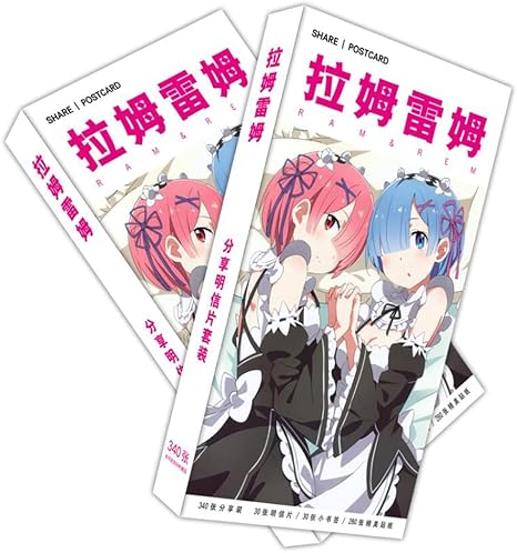 Amazon Co Jp Hsunny 人気アニメ 小説 ゼロから始める異世界生活 レム ラム はがき箱入り スコレクションポストカードセット人気 写真集 ギフトボック 写真 ステッカー 収納ボックス人気カードセットギフト 340枚 ホビー