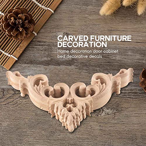 Dojimayisc 4Pcs/Set Carved Corner Onlay Applique Unpainted Frame Cabinet Cabinet Sticker for Decoration 15cm - Image 4