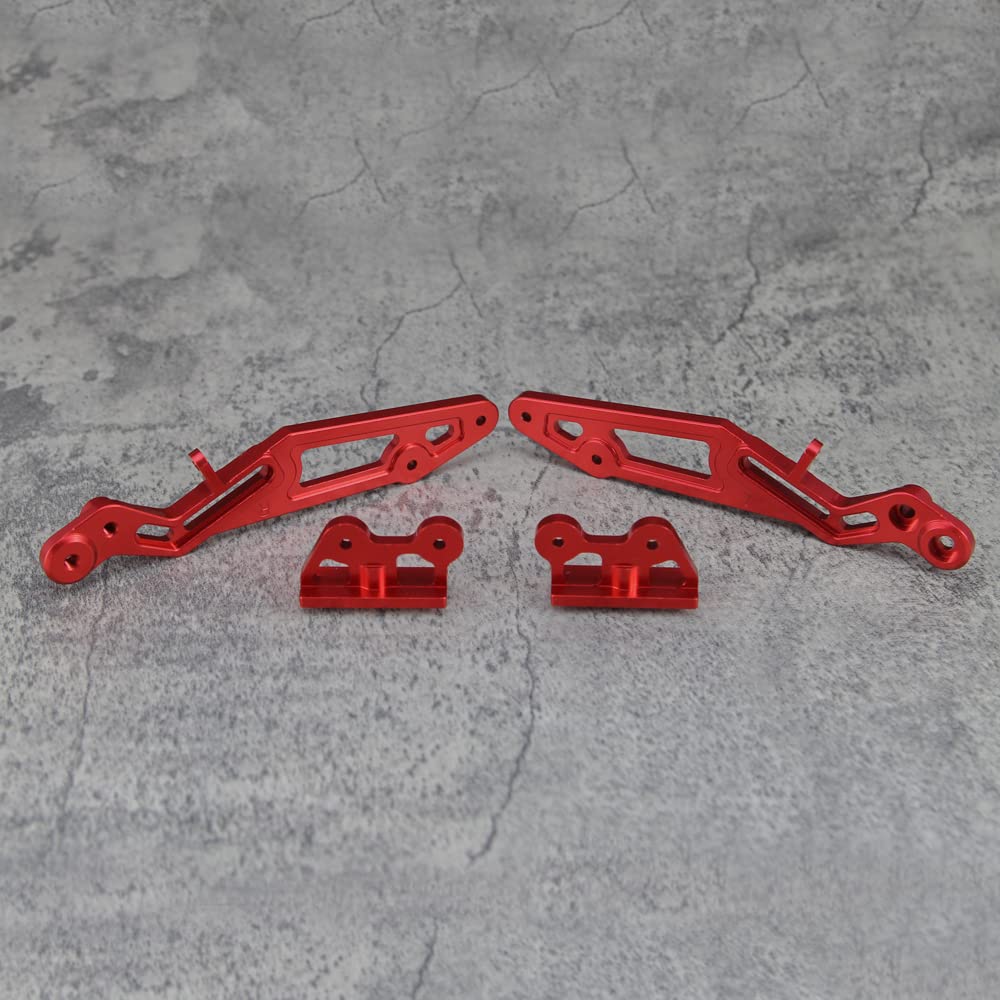 RCAWD AR320347 RC Heckflügel-Befestigungsset für Arrma Notorius Outcast Kraton 6S 4WD BLX Upgrade-Teile (rot)