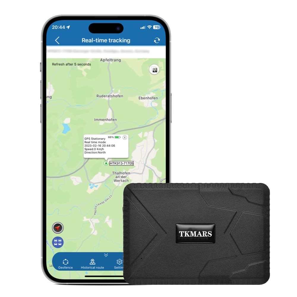 TKMARS 4G Localizador GPS para Coche, Batería 7800mAh, Magnético, Rastreador Funciona vía SMS/App/Plataforma Web sin Suscripción, GPS Tracker Apto para Coches/Camiones/Flota, 4G TK915