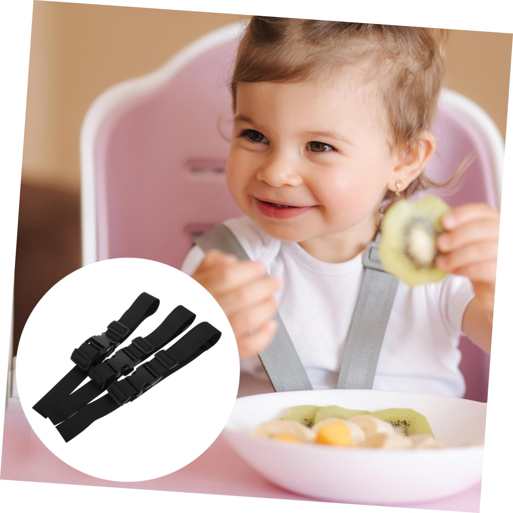 Mobestech Babysicherheitsgurte Schnelles Lösen und Sichere Verbindung aus Polyester 3 Stück-pack für Hochstuhl und Kinderwagen für Säuglinge und Kleinkinder bei Mahlzeiten Zuhause