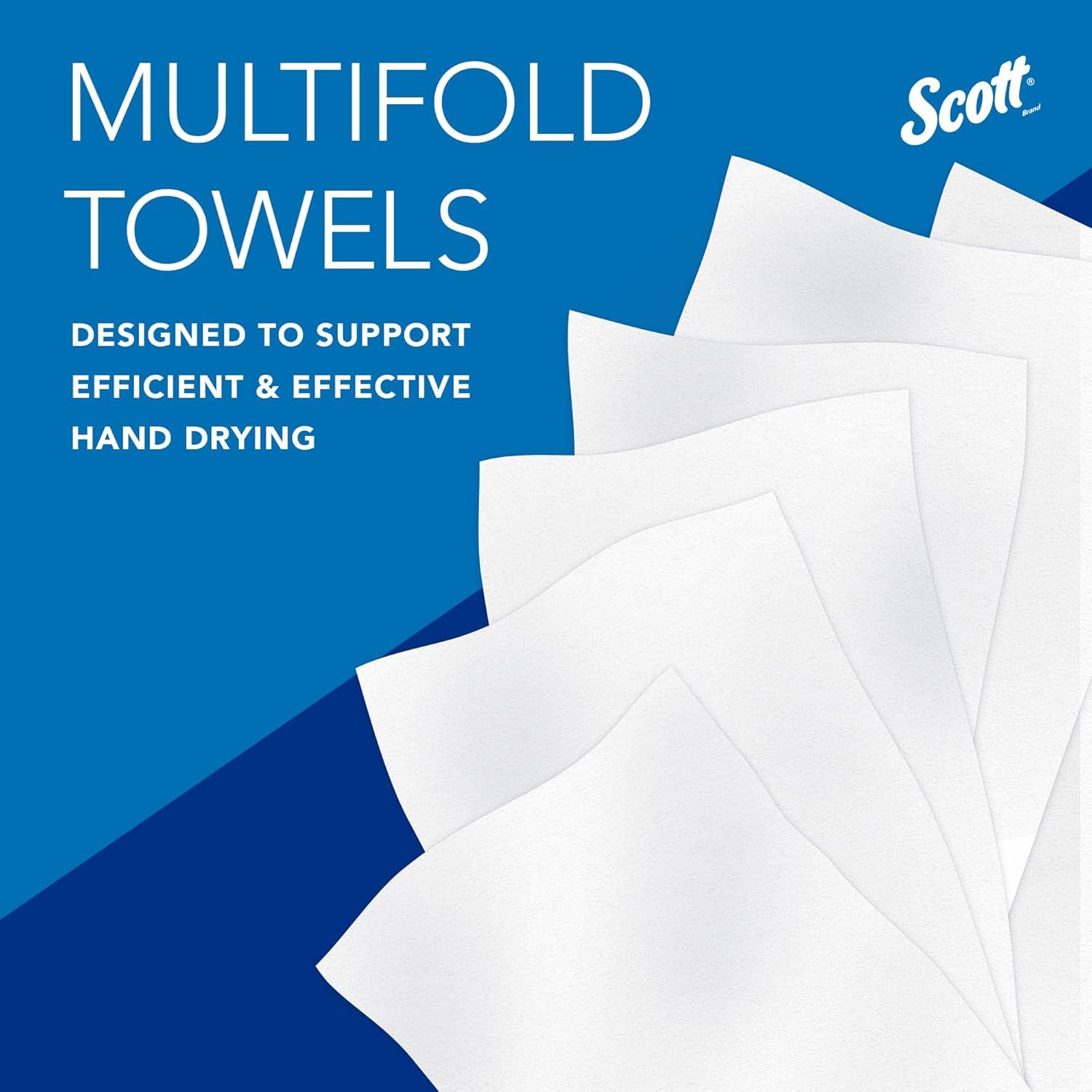 Ręczniki do rąk Scott 5856 Slimfold — 16 opakowań x 110 białych, 1-warstwowych arkuszy