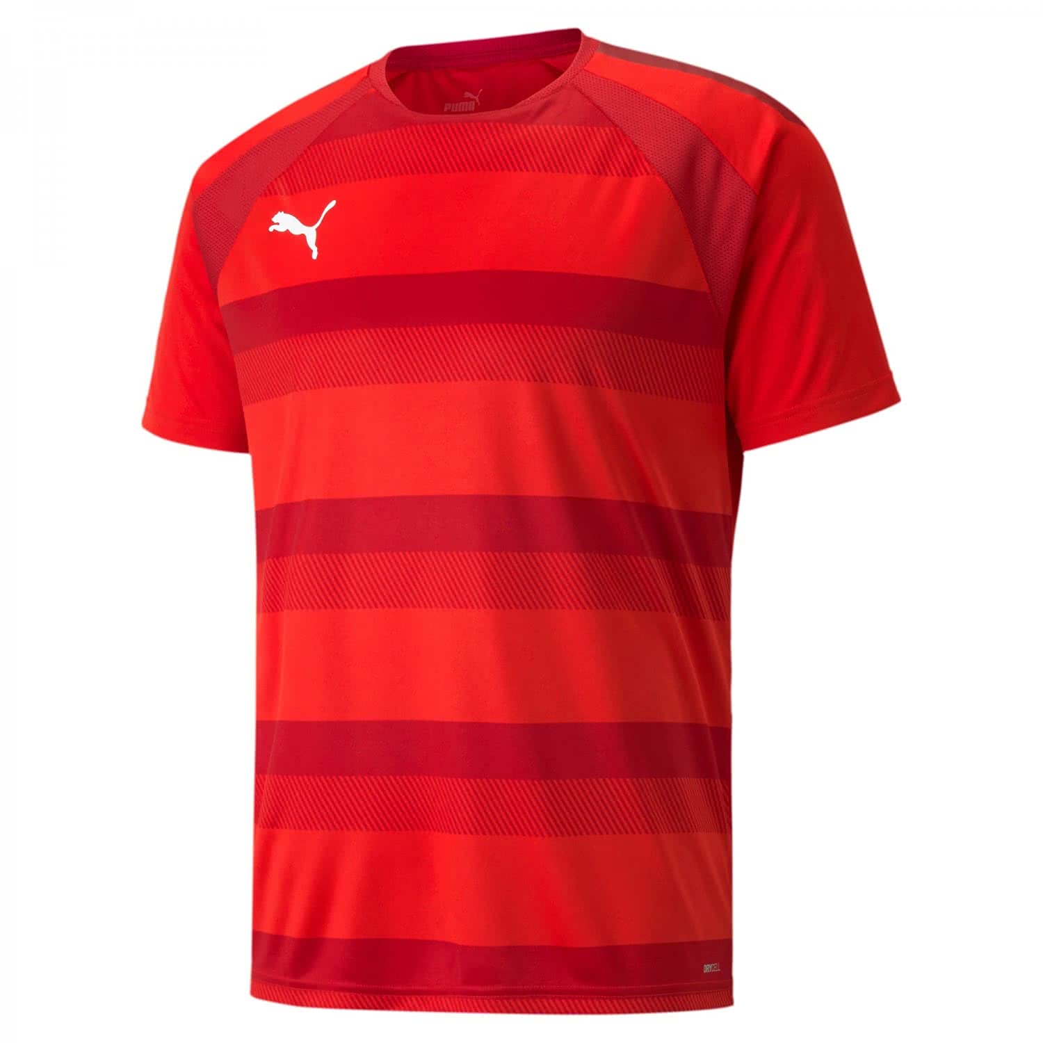 PUMA Unisex Kids Teamvision Jersey Jr Shirt, Puma Red-chili Pepper-puma White, 176 EU