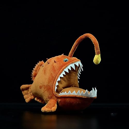 Anglerfish - Juguete de peluche de pez pescador de simulación de 10 pulgadas, juguetes de peluche espeluznantes suaves de pez linterna, pez disponible en Yaxa Colombia