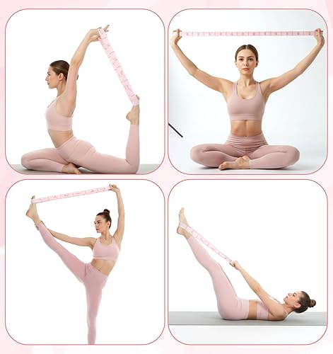 Miniatura 6 de Banda elástica de baile, 12 bucles, bandas elásticas de ballet multibucle para entrenamiento de flexibilidad, estiramiento de piernas y ejercicio,