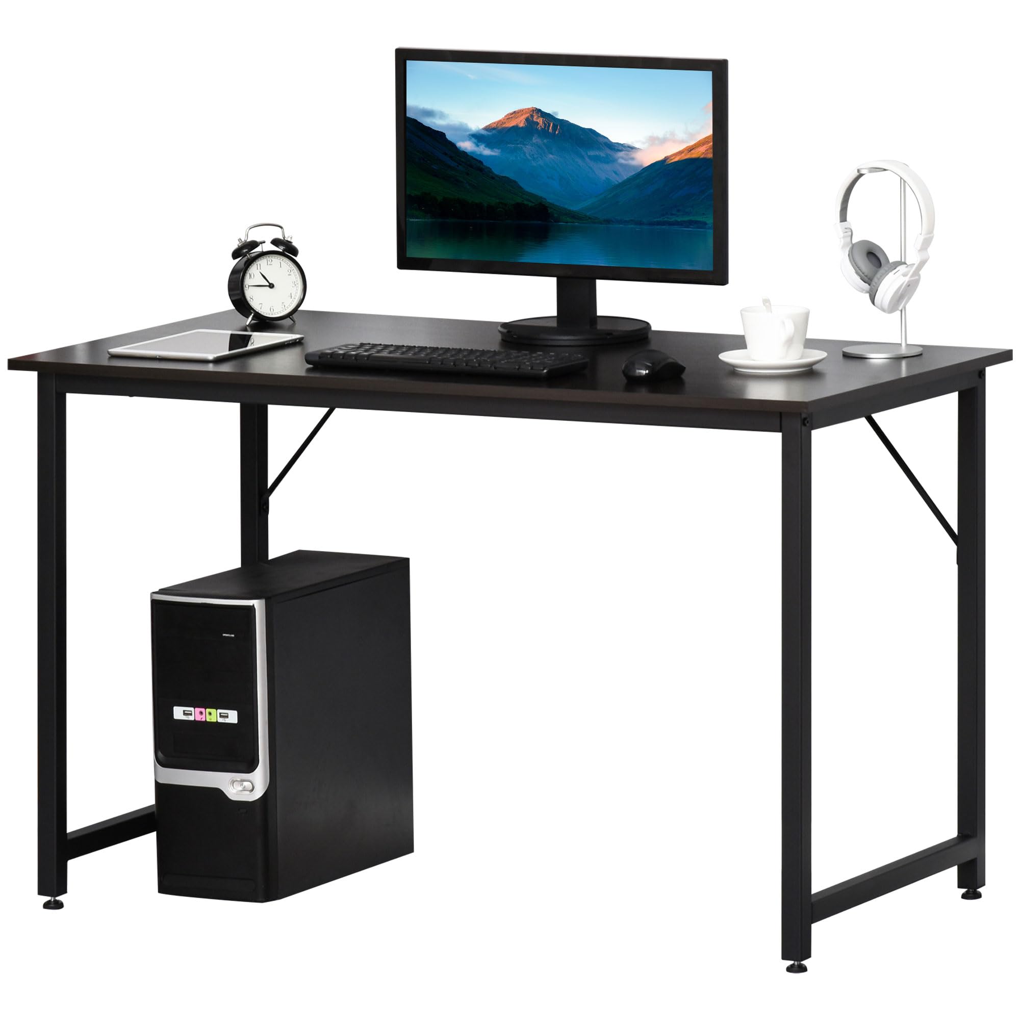 HOMCOM Escritorio para Hogar Oficina con Pies Ajustables de 120x60x73cm