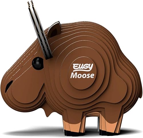 Miniatura 3 de Eugy Rompecabezas 3D de alce, 24 piezas, ecológico, juguetes educativos para niños, niñas y niños a partir de 6 años