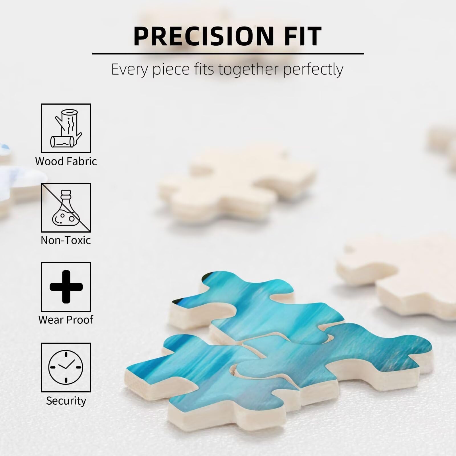 Puzzle 1500 sztuk duża klasyczna drewniana łamigłówka dla dorosłych, zabawne/kolorowe/niemożliwe/trudne gry, prezent urodzinowy lub świąteczny dla rodziny lub przyjaciół - Ocean 2T-26