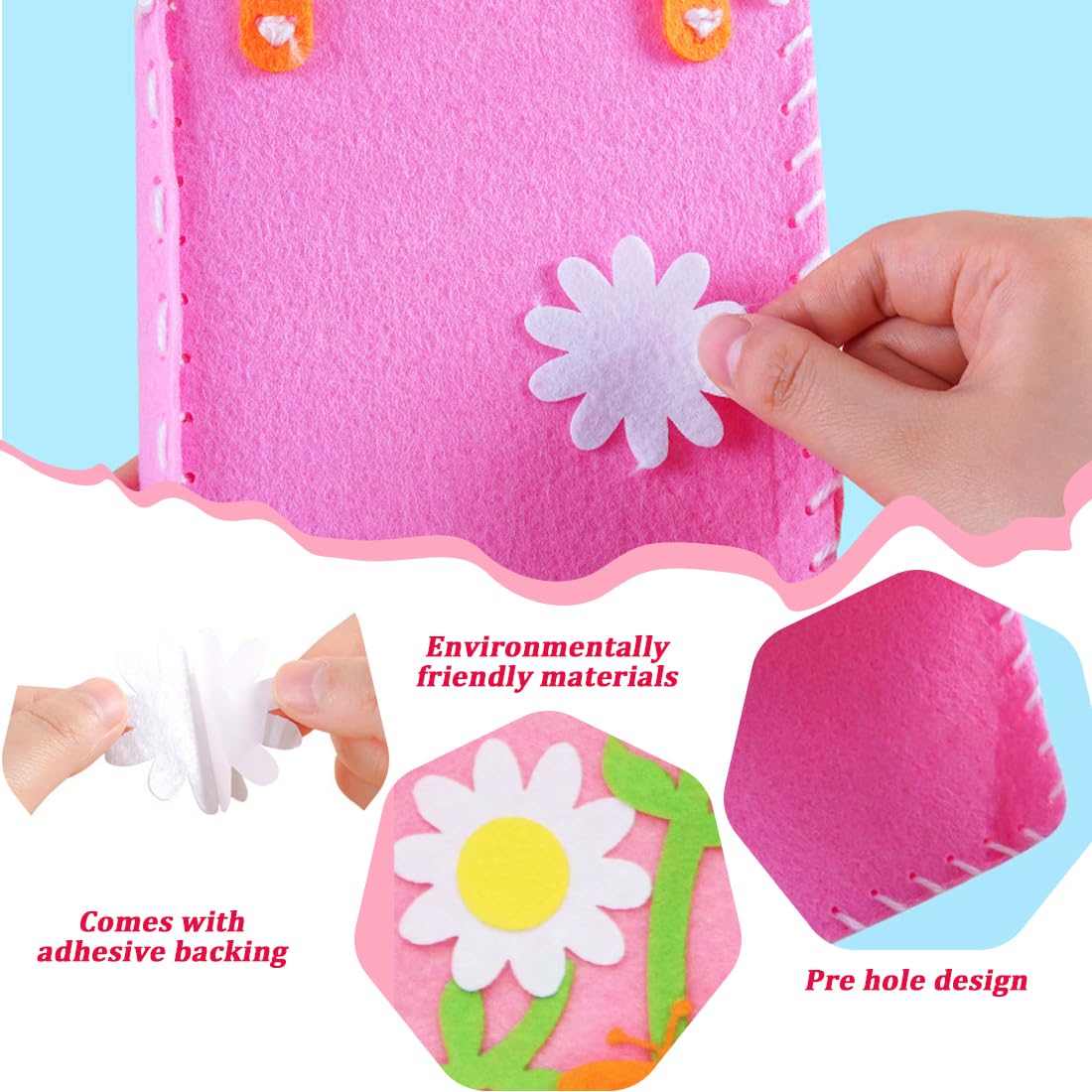 Materiales creativos para niñas, bolso DIY hecho a mano, bolsos de tela no tejida, bolsos cosidos a mano para niños de guardería, juguetes educativos Compra barata en Materiales creativos para niñas, bolso DIY hecho a mano, bolsos de tela no tejida, bolsos cosidos a mano para niños de guardería, juguetes educativos Compra barata en