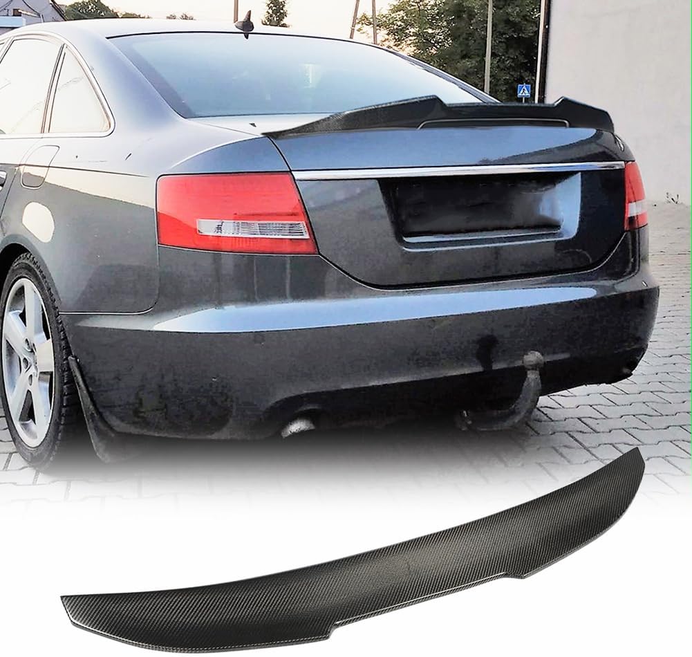 A6 Carbon Fiber Rear Trunk Spoiler for Audi A6 C6 A6 Sline S6 2008-2011 Custom Parts Trunk Lip Spoiler Rear Wing Spoiler Body Kits Factory Outlet
