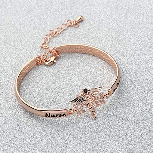 Image of CHOORO Nurse in Progress Student Nurse Zircon Bracelet Nursing Student Jewelry Future Nurse Gift Nurse Graduation Jewelry