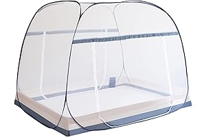 Pop-Up Mosquito Net for Queen-Size Bed