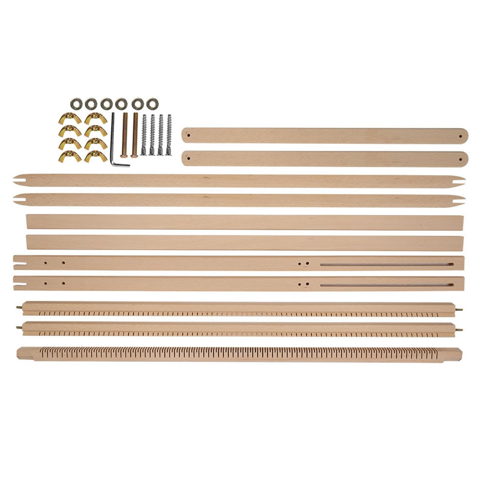 Machine à tricoter en bois, Machine à tisser à la main en bois de bricolage avec support réglable Outil de tricotage de laine pour enfants Artisanat d'art