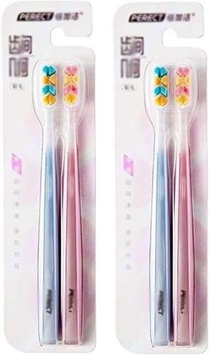 Cepillo de dientes ultra suave suelto para adultosembarazojunior, micro Nano cepillo de dientes manual con 10000 cerdas, paquete de 4 cepillos de