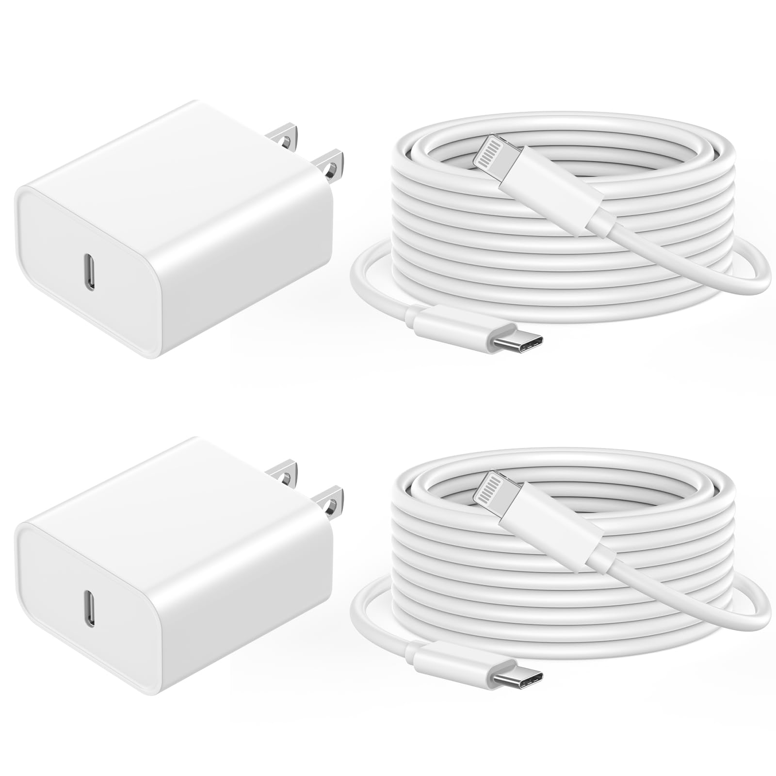 iPhone Charger Fast Charging Apple MFi Certified 20W Type C Charger Fast Charging Block with 6FT USB C