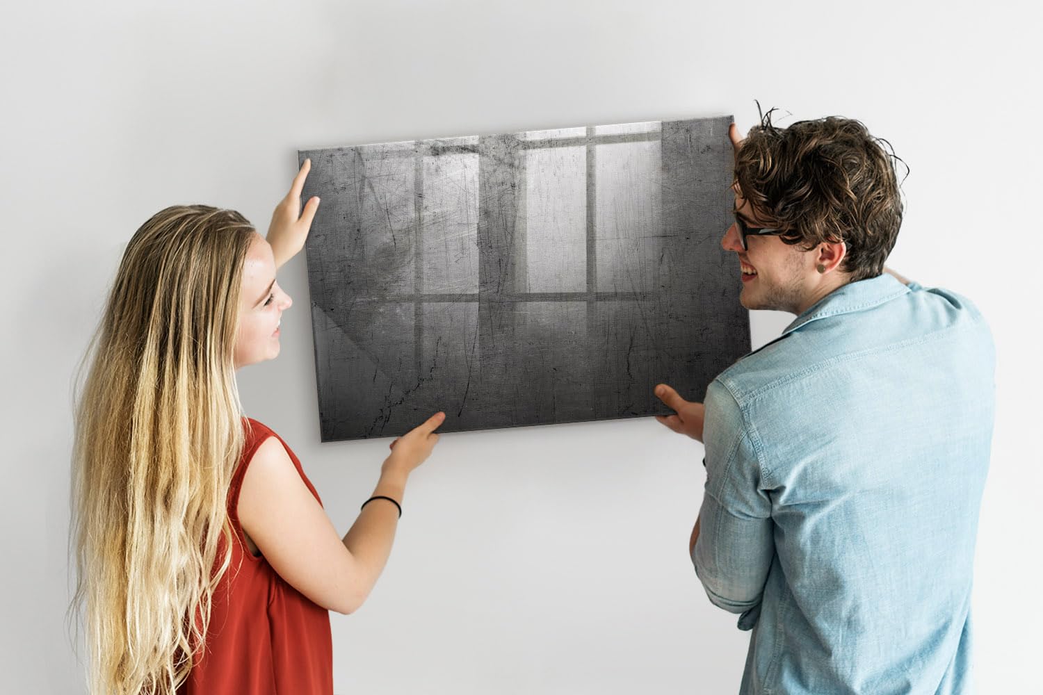 Magnetisches Glas-Whiteboard XL | Ultra starke Neodym-Magnete + Schreibzubehör | Perfekt für Besprechungen, Projekte, Lernräume & kreative Planung- 90x60 - Metallwand