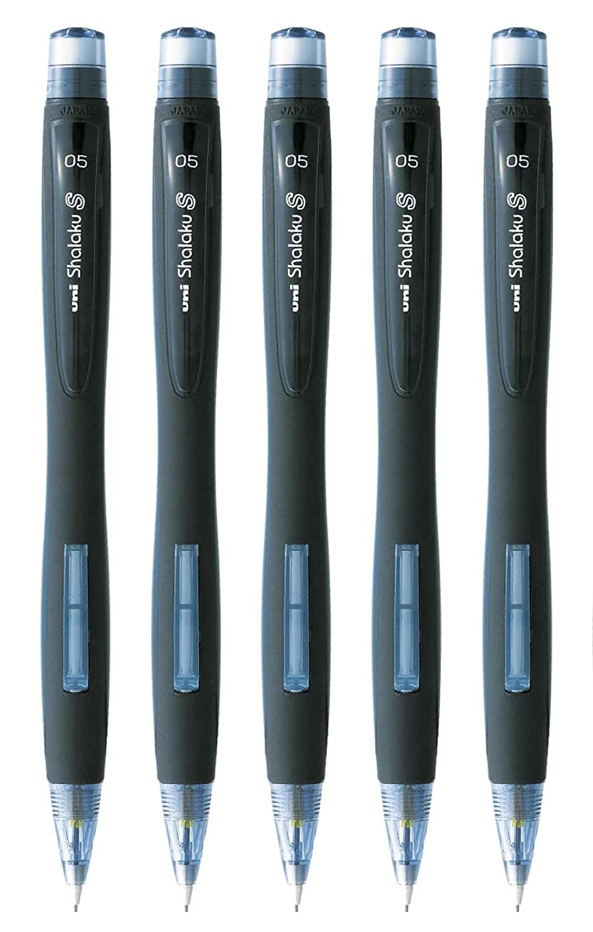 Uni ball Shalaku M5-228 0.5 mm Mechanical Pencil Assorted colours PACK OF 5 (BLACK)
