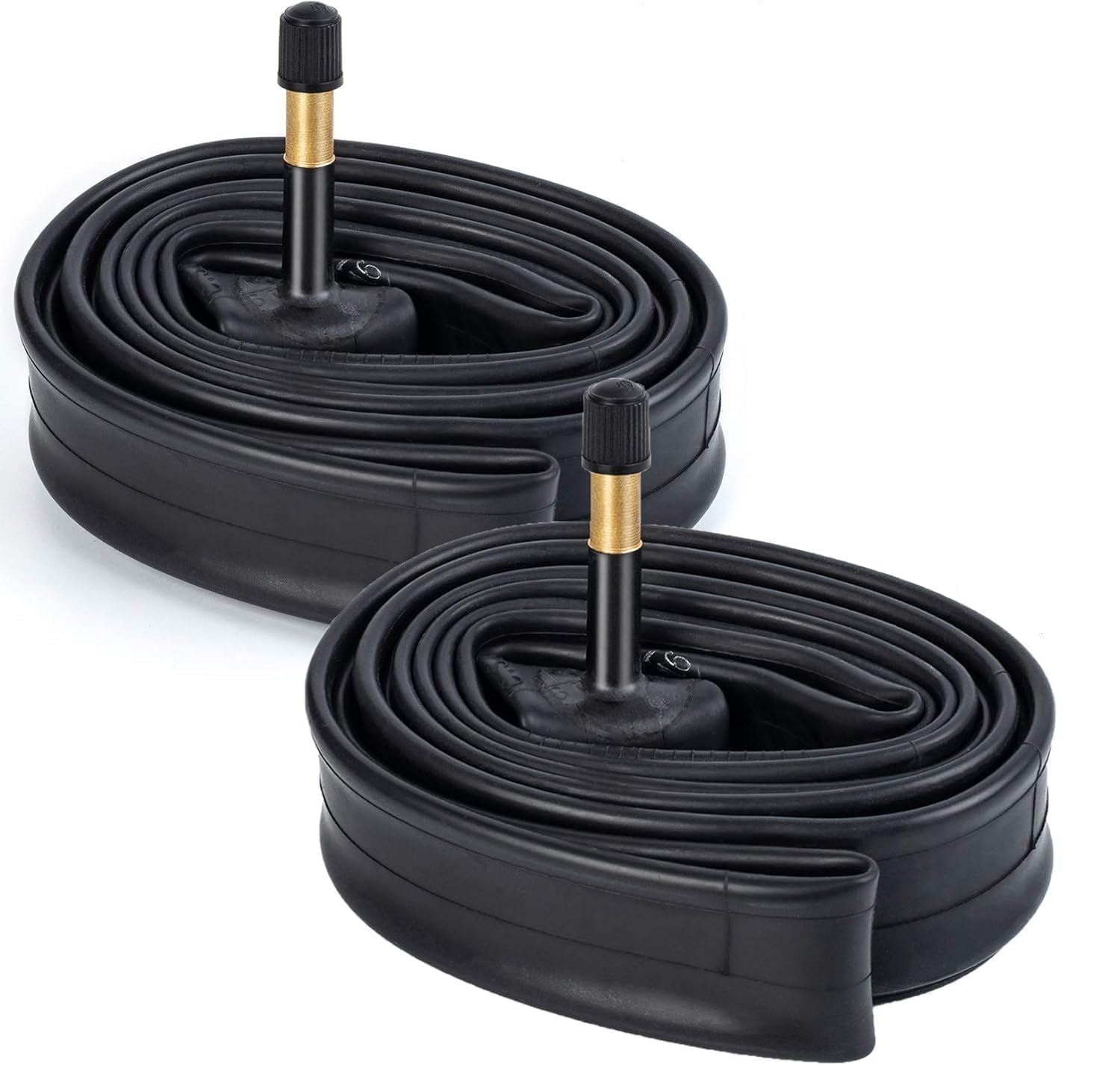 700C Bike Tubes 700x25C/28C/30C/32C AV48mm Schrader Valve Premium Butyl Rubber 700C Bicycle Tubes Compatible with 700 x 25C 700x26C 700x28C 700x30C 700x32C Bike Tire Tubes 2-Pcs