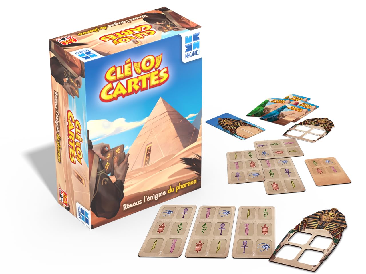 MegableuMega Blue | CLE'O'cartes | Thinking and Strategy Game | Ages 6 and up | 1 to 4 Players | 678349