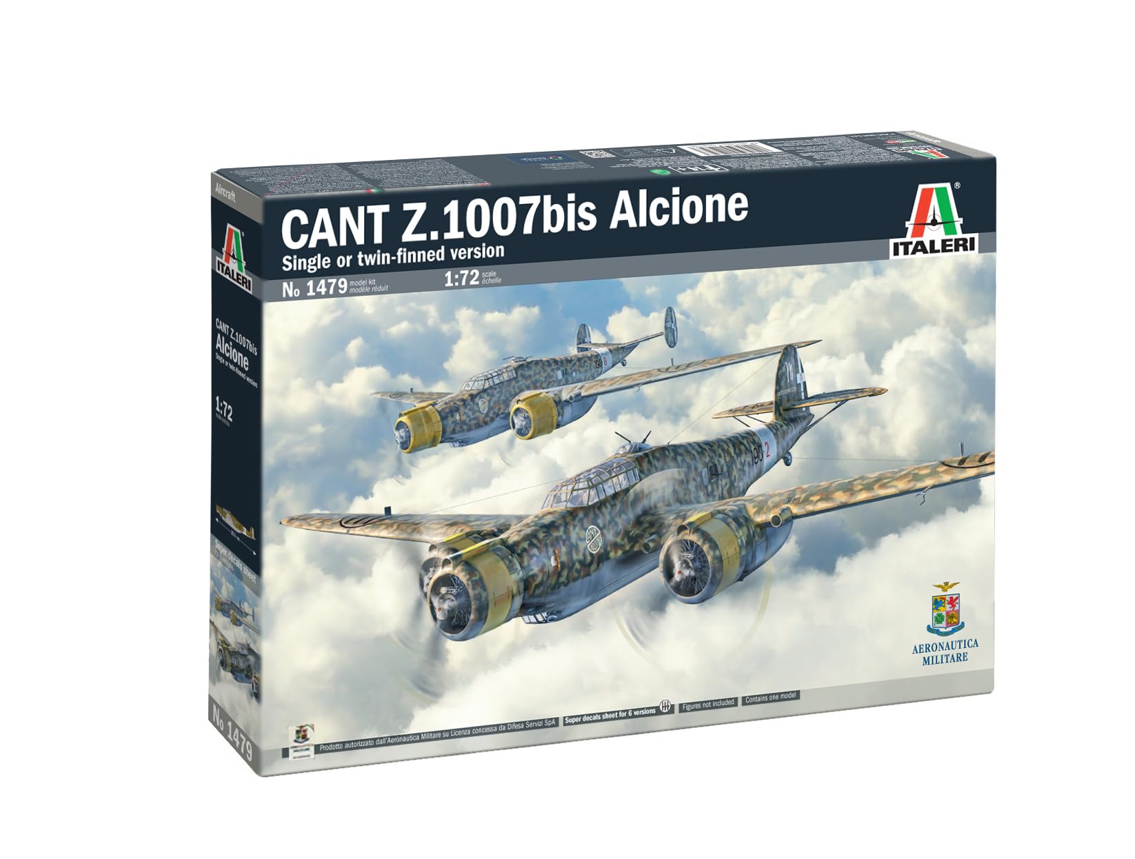 Italeri 1479 CANT Z.1007 Alcione, échelle 1:72, Plastic Model Kit/Modèle en plastique à monter