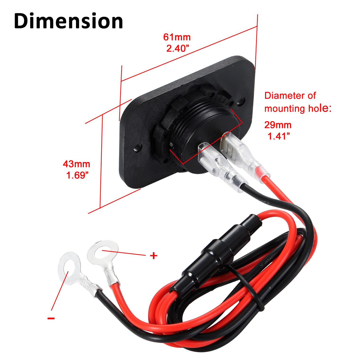 Greluma 1 Pezzo Voltmetro digitale LED DC 12 V/24 V, misuratore di tensione per montaggio a pannello impermeabile, tester batteria per auto, barca, moto, camion, camper, ATV, UTV