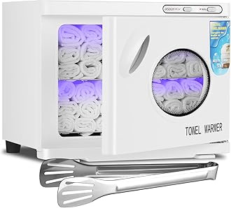 Hot Towel Cabinet 23L Large Capacity - JXSDLIY Professional Spa Hot Towel Warmers for Facials Towel Heater for Salon Beauty Hotel Bathroom Home Use Steam Towel Warmer with See-Through Window (white)