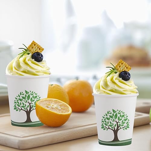 Miniatura 7 de Huifany 240 tazas de café de papel de 10 onzas, vasos de papel desechables, tazas de bebida calientefría para agua, café, té, jugo