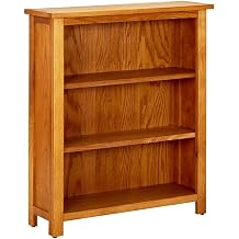 3-Tier Bookcase 70x22.5x82 cm Solid Oak Wood Bookcase,Storage Shelf,Standing Shelf for Living Room,Bedroom,Kitchen,Office