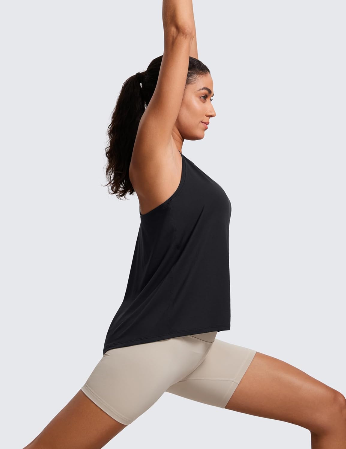 CRZ YOGA Womens Racerback Yoga Tank Tops High Crewneck Soft Casual Workout Sleeveless Flowy Shirts - Image 4