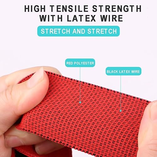 Miniatura 6 de Bandas de resistencia de fitness para estiramiento y yoga, banda de resistencia elástica numérica con marcas, banda de resistencia numerada bandas