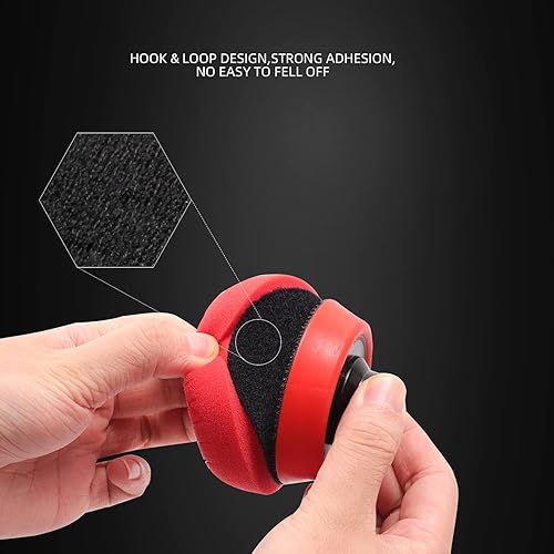 Miniatura 49 de Almohadilla amarilla de corte medio, almohadillas de pulido SPTA 3 piezas de cara de 6.5 pulgadas para placa de respaldo de 6 pulgadas, almohadillas