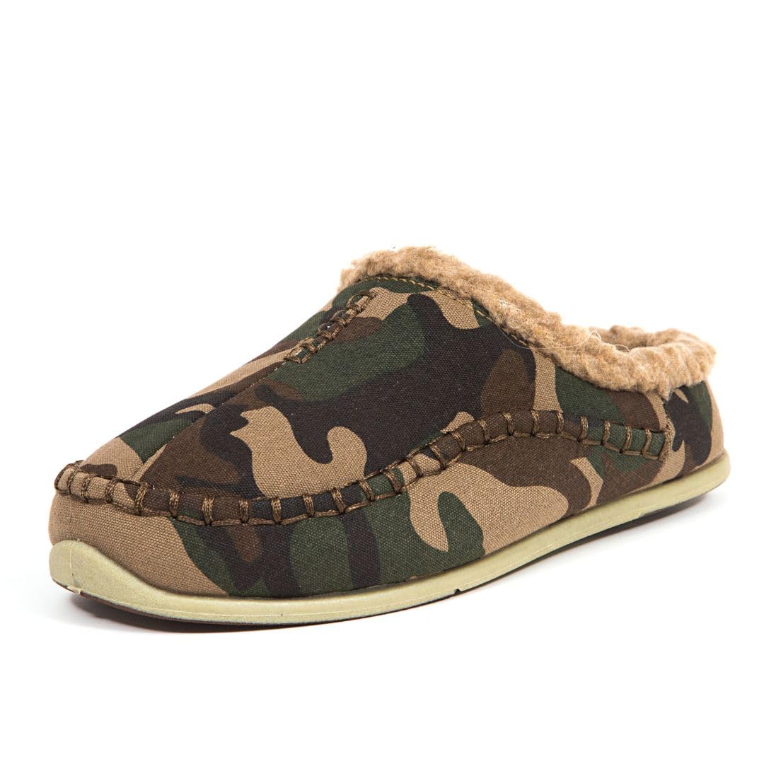 Deer Stags Men's Nordic Slipper, Camoflauge, 9 UK