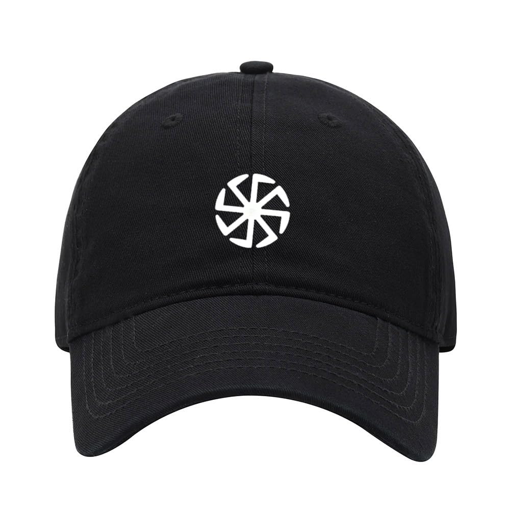 Baseball Cap Men Women White Viking Rune Embroidered Unisex Classic Adjustable Strapback Dad Hat