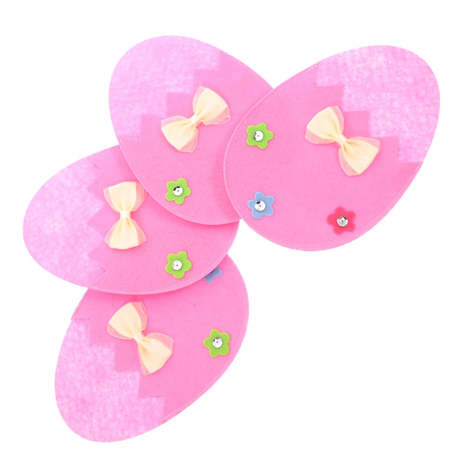 Cabilock 4pcs Easter Cutlery Holders Reusable Utensil Sleeves for Parties Felt Utensil Bags for Forks and Spoons for Spring Celebrations and Table Decorations