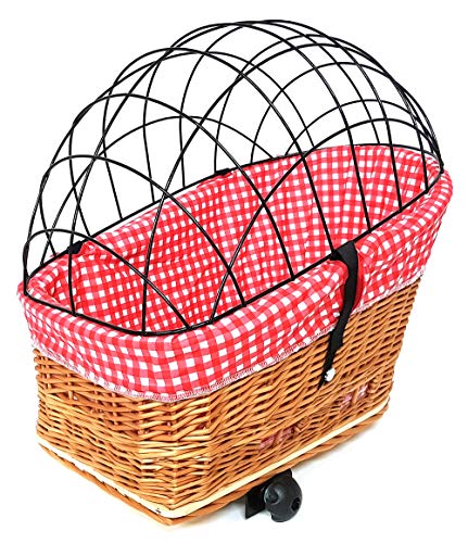 Tigana - Hundefahrradkorb für Gepäckträger aus Weide Natur 56 x 36 cm mit Metallgitter Tierkorb Hinterradkorb Hundekorb für Fahrrad (N-S) (XL + Kissen + Einlage R1) Tigana - Hundefahrradkorb für Gepäckträger aus Weide Natur 56 x 36 cm mit Metallgitter Tierkorb Hinterradkorb Hundekorb für Fahrrad (N-S) (XL + Kissen + Einlage R1)