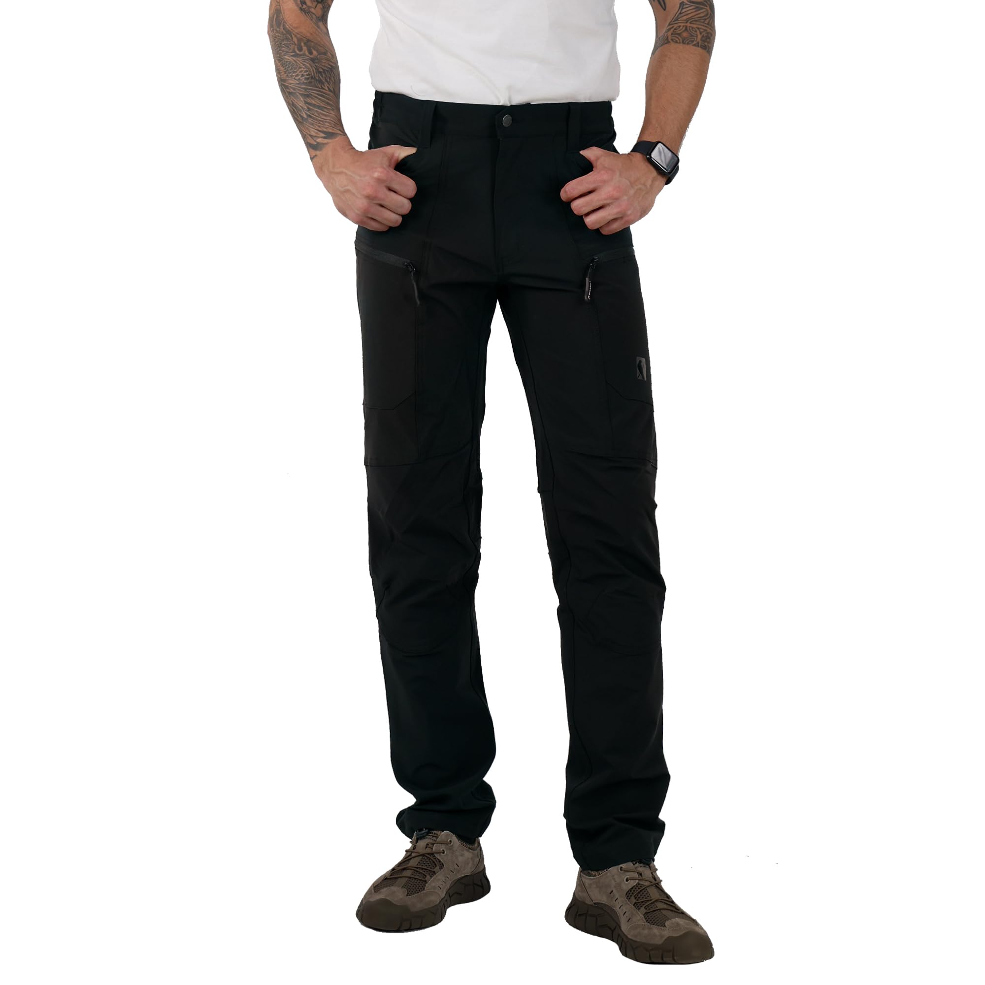 Ellobird Mens Flex Hiking Pants, Outdoor Waterproof Stretch