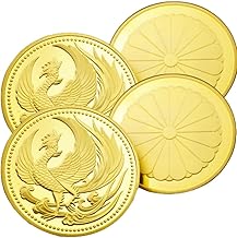 Gavit Japan Gold Coin Replica Phoenix Chrysanthemum Crest Collection Decorative Coins & Medals 4-Piece Set