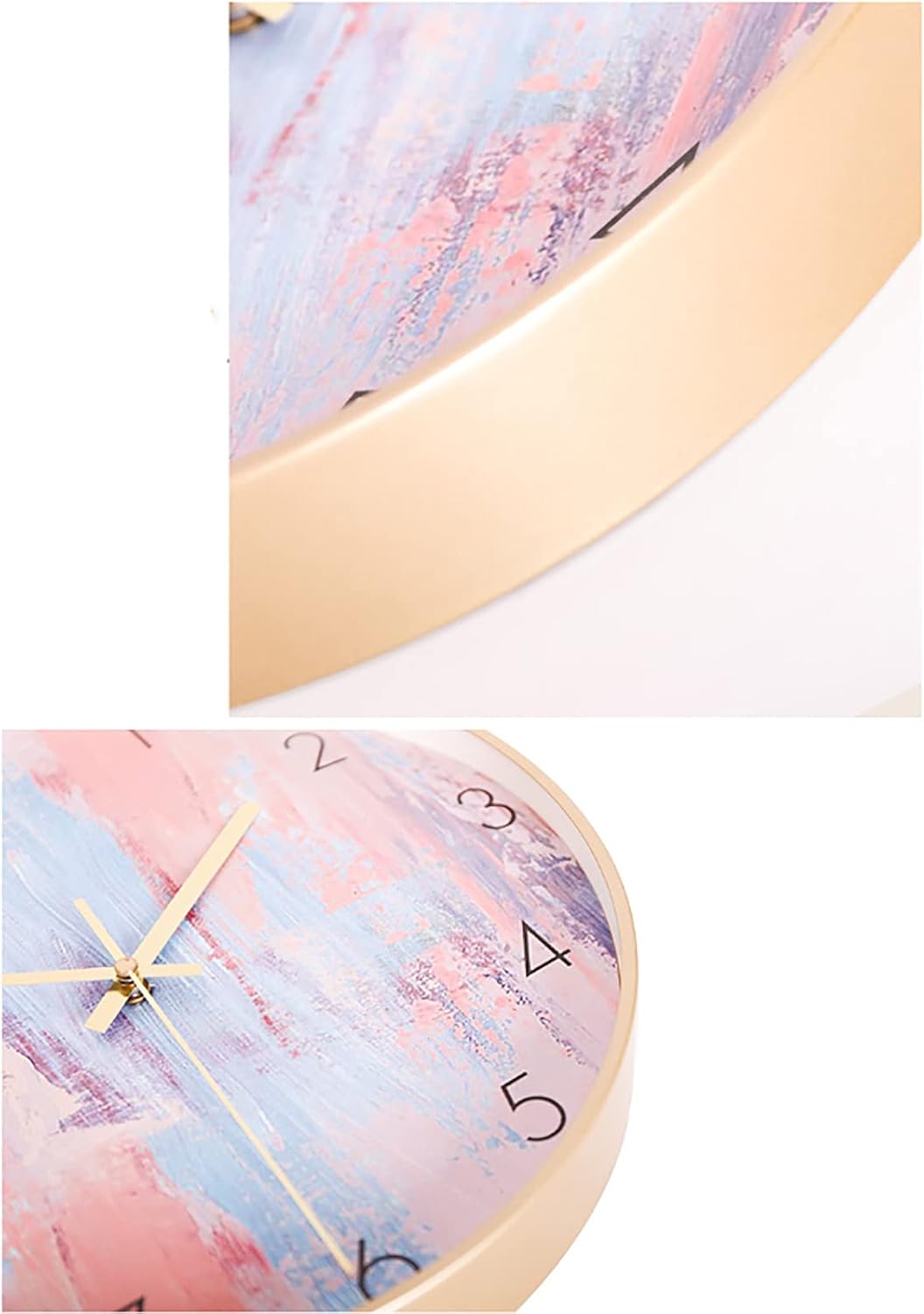 European Style Net red Wall Hanging Art Decoration Wall Clock/Living Room Home Fashion Creative Clock/Silent Light Luxury Clock (Color : F Size : 30cm) (C 30cm) image 4
