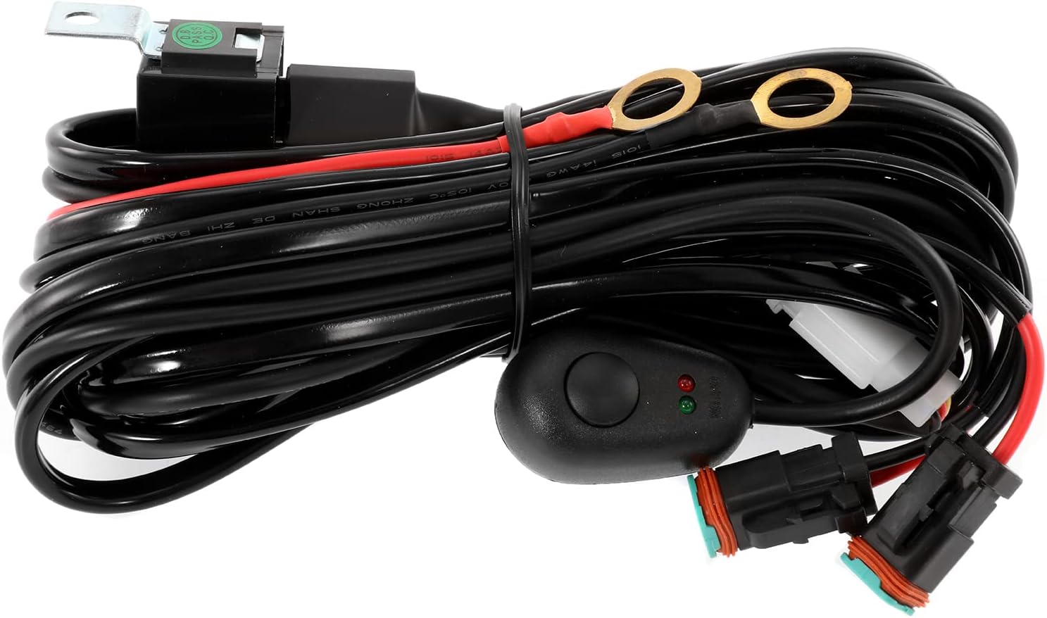 Amazon.com: Auxbeam 2 Leads Led Light Bar Wiring Harness with Fuse