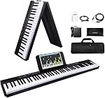 Coolmusic Portable Piano Keyboard Foldable: Portable Keyboard Piano 88 keys Semi-Weighted keyboard Electric Folding Piano Kit