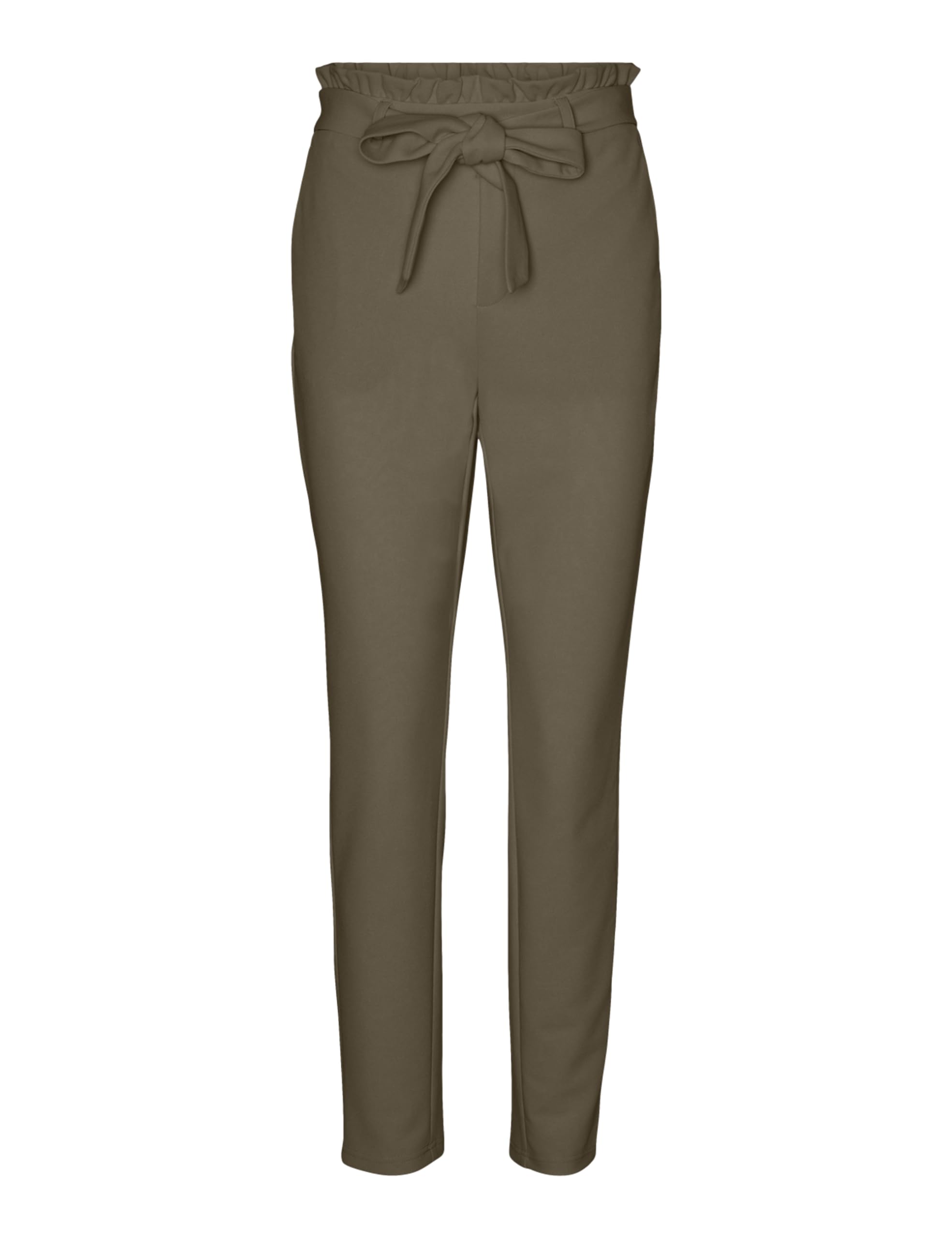 VERO MODA Women's Vmliva Hw Paperbag Tapered Pant Noos Jersey Trousers, Capers, L / 32L