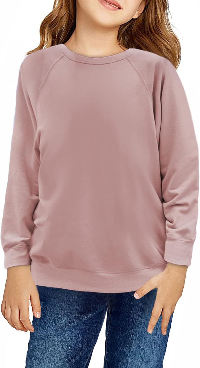 Dokotoo Girls Color Block Crewneck Sweatshirts Long Sleeve Pullover Sweatshirt Casual Loose Shirts Tops: Clothing, Shoes & Jewelry