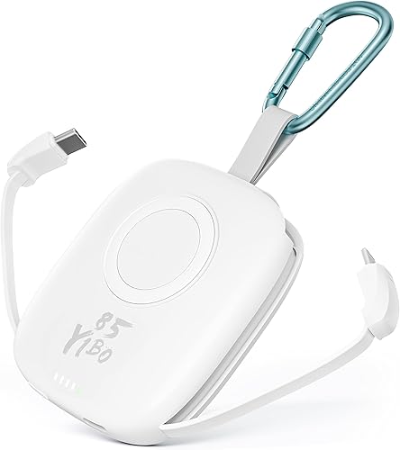 Miniatura 8 de S3 3 en 1 5000mAh portátil banco de energía para iWatch con cargador inalámbrico, cargador de batería recargable con gancho a presión, conveniente y